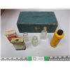 Image 1 : Vintage Wooden Box With Medical Bottle And Tins