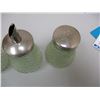 Image 3 : Green Glass Syrup Vinegar And Salt Set
