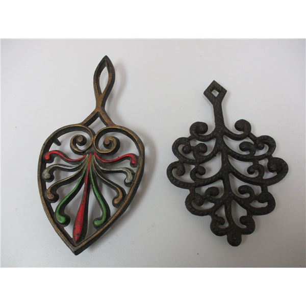 2 TIME THE MONEY Cast Iron Pot Holders