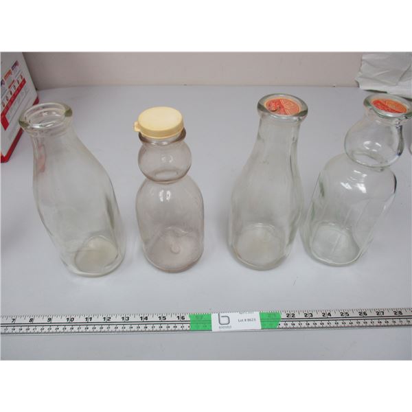 4 Milk Bottles