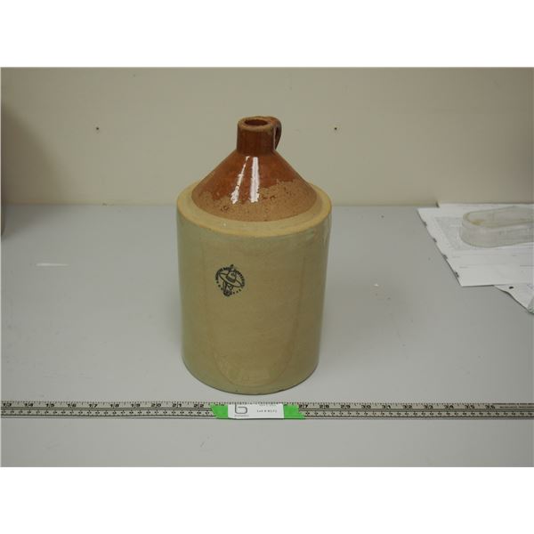 MEDICINE HAT POTTERIES STONEWARE JUG (13 IN TALL)