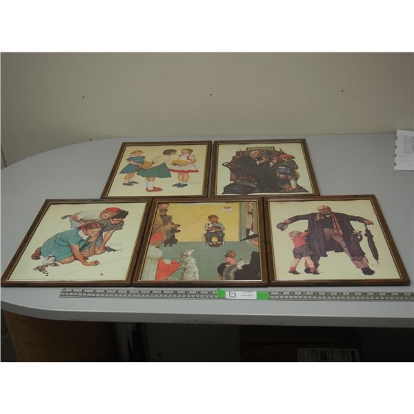 NORMAN ROCKWELL PICTURES IN FRAMES (5)