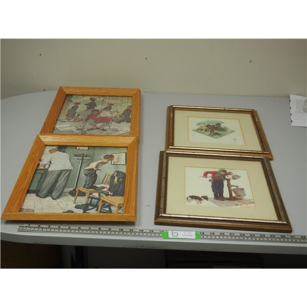 NORMAN ROCKWELL PICTURES IN FRAMES (4)