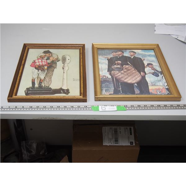 2X THE MONEY/ NORMAN ROCKWELL PICTURES IN FRAMES (2)