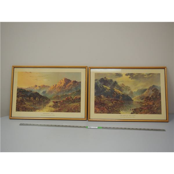 DEPARTING DAY, THE MIST ON THE LOCH BOTH ORIGNIAL PAINTINGS