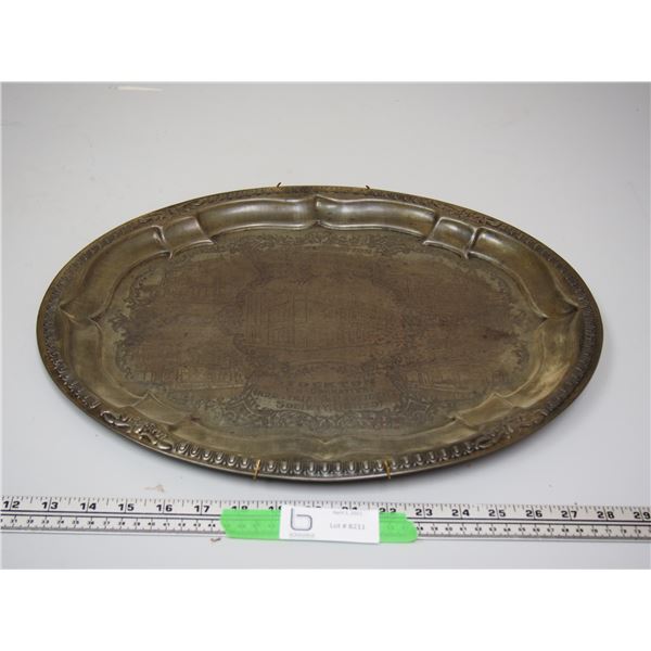 STOCKTON CO-OPERATIVE SERVING TRAY 1866-1916