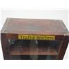 Image 2 : VINTAGE TELFER BISCUITS WOODEN BOX 9 1/2 W X 13 1/2 H X 5 IN DEEP