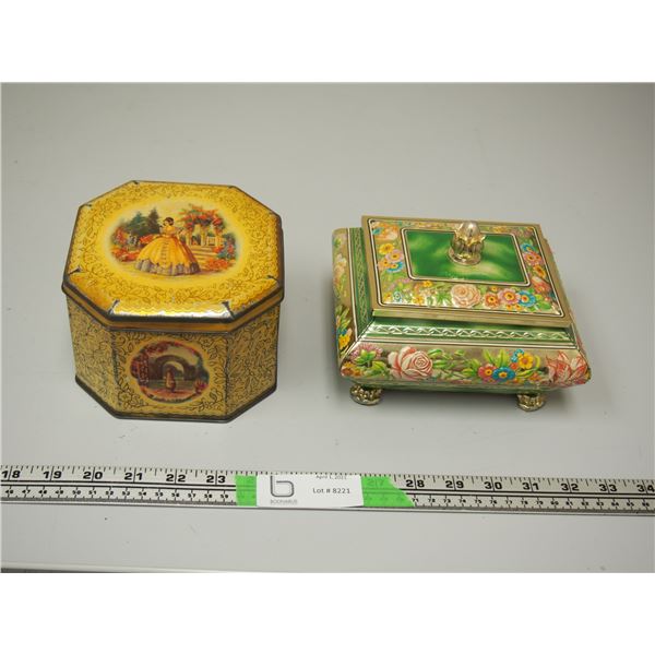 VINTAGE BLUE BORD TIN PLUS MACFARLANE LANG BISCUIT TIN (2X THE MONEY)