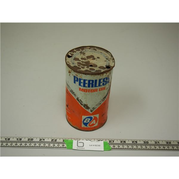 B/A PEERLESS MOTOR OIL TIN (QUART)