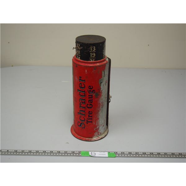 SHRADER TIRE GAUGE METAL CABINET (15 IN TALL)