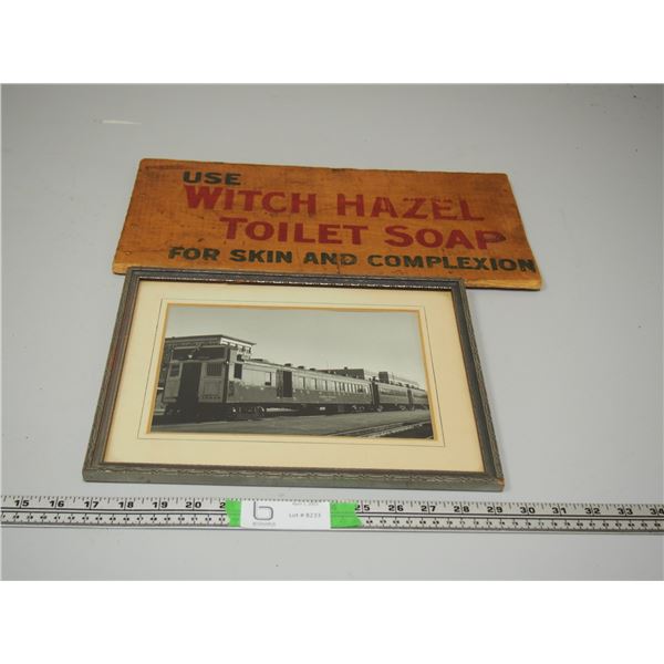 CANADIAN NATURAL PICTURE IN FRAME PLUS WITCH HAZEL WOODEN SIGN