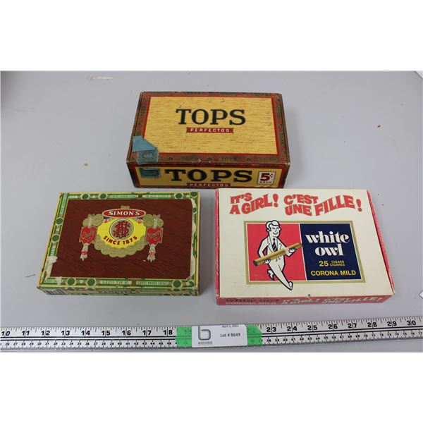 Tops Simons and White Owl Cigarette Boxes