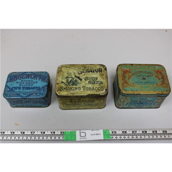 Edgeworth and Senator Tobacco Cans