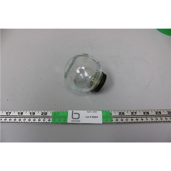 Baseball Shaped Glass Piggy Bank