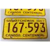 Image 2 : 1967 Sask Licence Plate - Canada Centennial