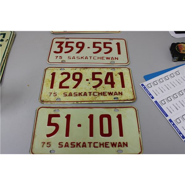 5 - 1975 Sask License Plates