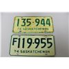 Image 3 : 1974 Sask License Plates - 4 Plates