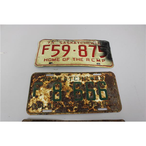 Sask License Plates in Poor Condition