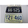 Image 2 : 1961-1962-1976 Sask License Plates