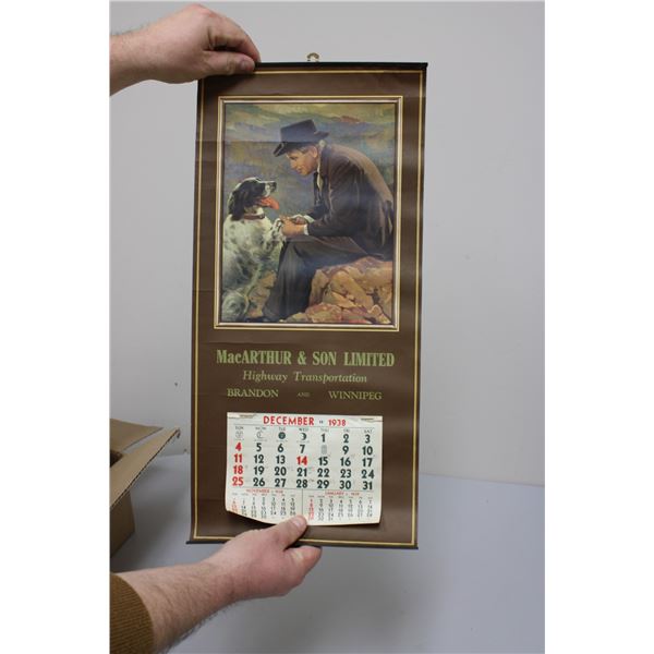 MacArthur and Son 1938 Calendar