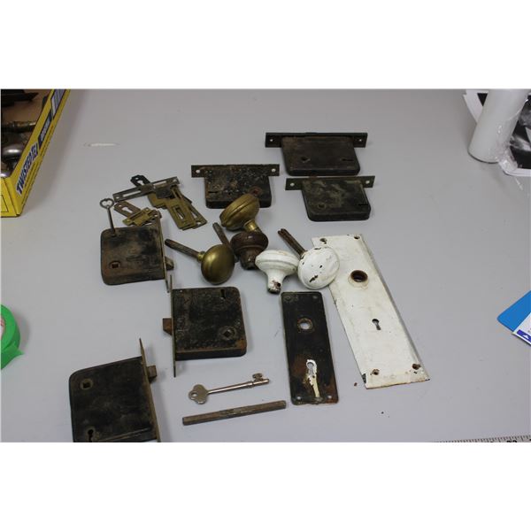 Vintage Door Knobs and Door Parts, Keys