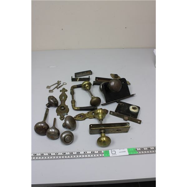 Vintage Door Knobs and Door Parts, Keys