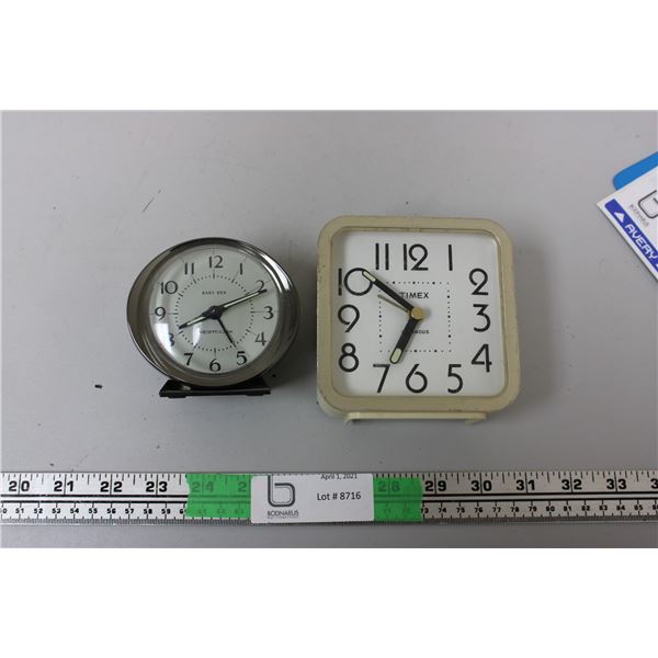 Timex Clock and Westclox Clock