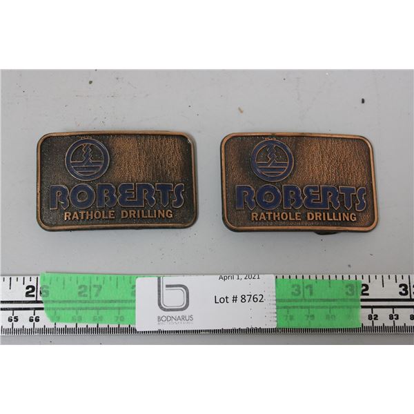 Roberts Rathole Drilling Belt Buckles