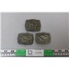 Image 1 : 3 Small NFR 1985 and 1986 Belt Buckles