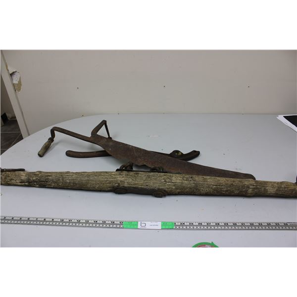 Yoke and Well Pump with Wheat Scythe