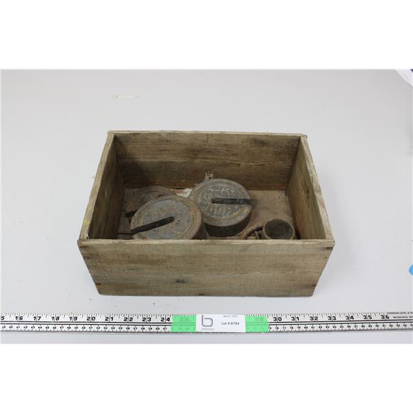 Sliding Weights for Scale w/ Wooden Box