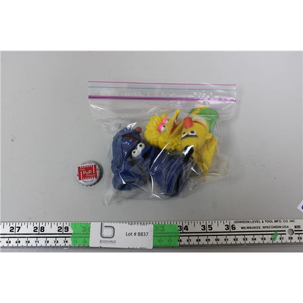 Sesame Street Finger Puppets w/ Pop Shoppe Bottle Cap