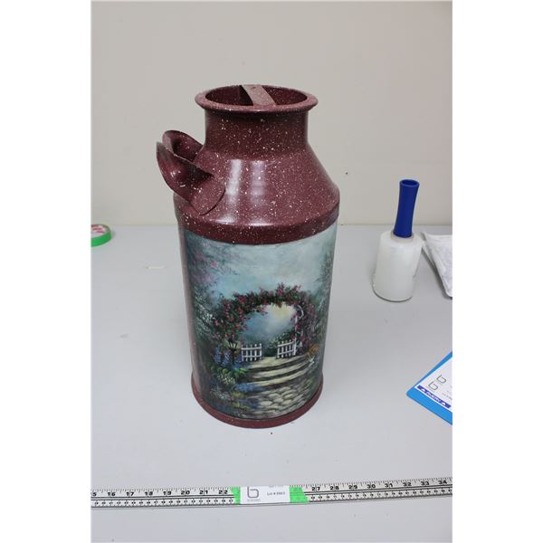 Painted Cream Can 18.5" Tall