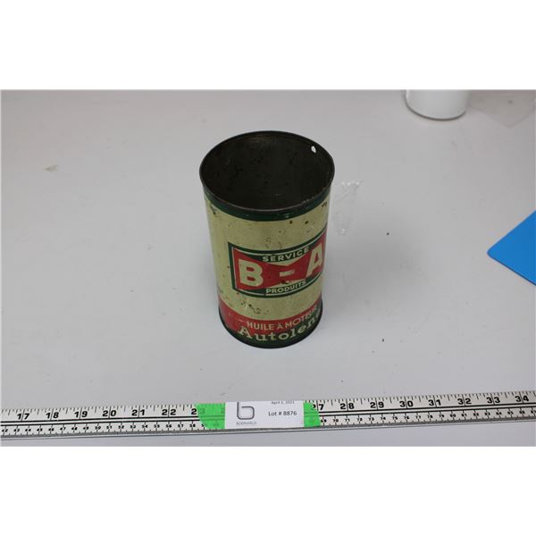 B/A Autolene Motor Oil Tin - no lid