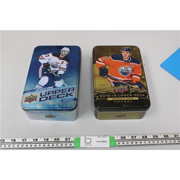 2X THE MONEY - 2 Empty Upper Deck Tins