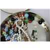 Image 3 : Jewelry and beads in metal tin