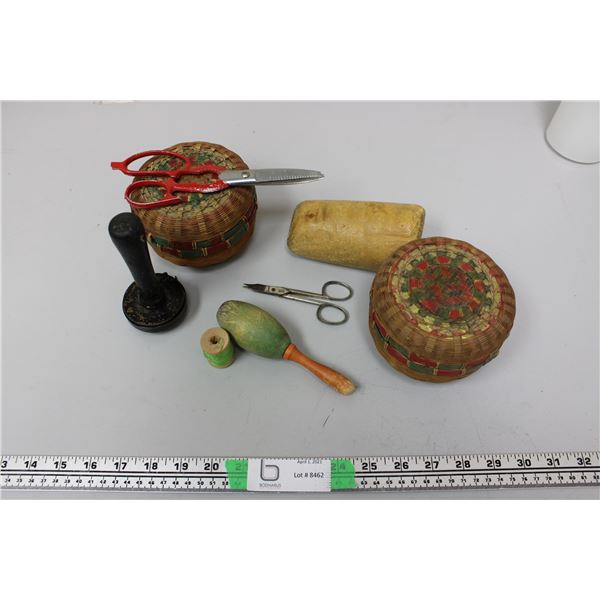 Vintage sewing related items