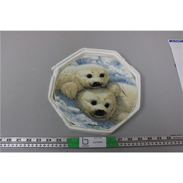 Mike Jackson Baby seals collector plate