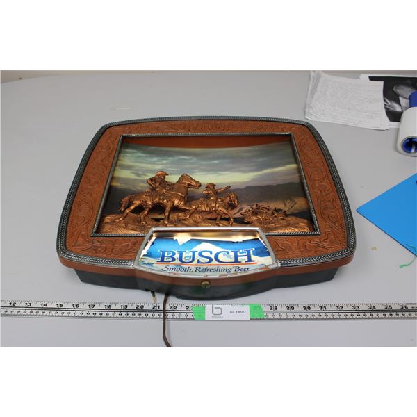 Busch beer advertise sign