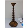 Image 1 : Wooden twisted pole candle holder 29" tall