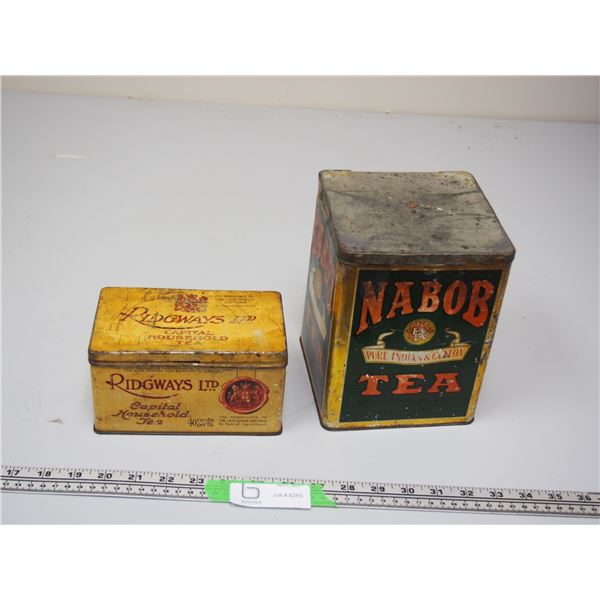 Nabob Tea Tin plus Ridgways Tea Tin