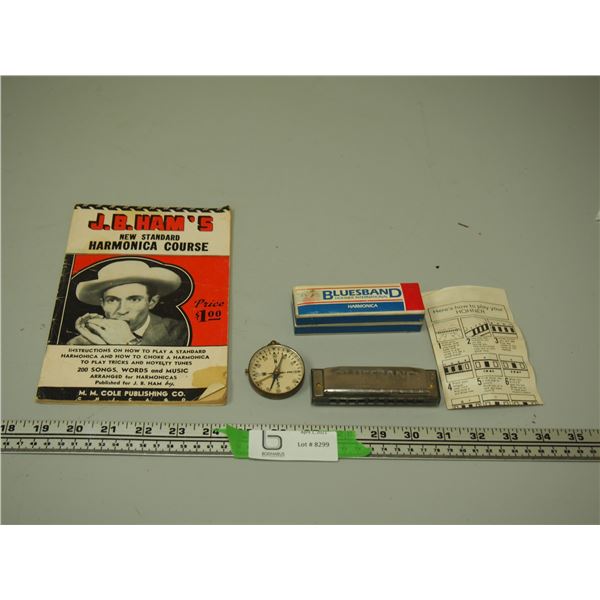 Bluesband Hohner Harmonica, Harmonica Book Plus Compass