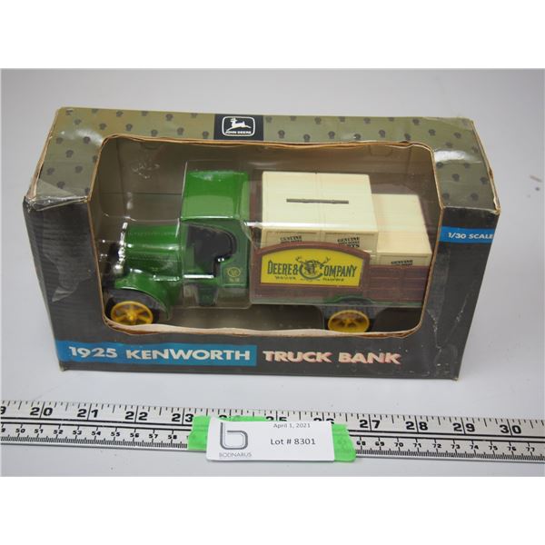 John Deere 1925 Kenworth Truck Bank 1/30 Scale