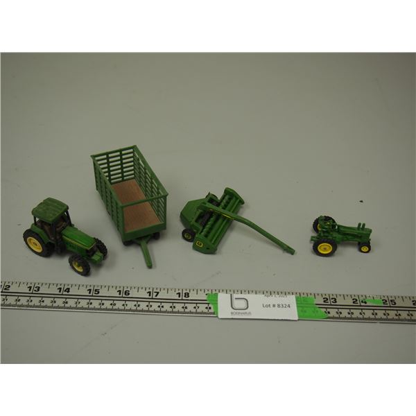 (4) Small John Deere Toys