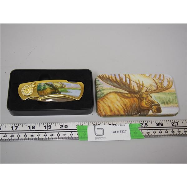 Moose Knife and Case