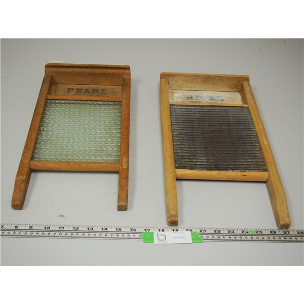 (2X THE MONEY) Vintage Mini Washboards (Pearl and Rival)