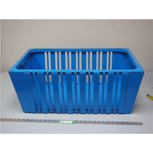 Wooden Storage Basket with Handles