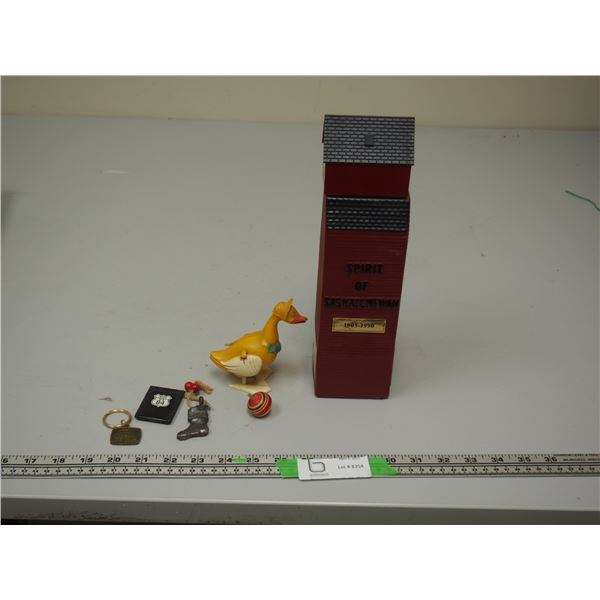 Spirit of Sask Elevator Decanter plus misc