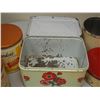 Image 3 : Vintage Lunch Basket plus Vintage Tins, Cannisters