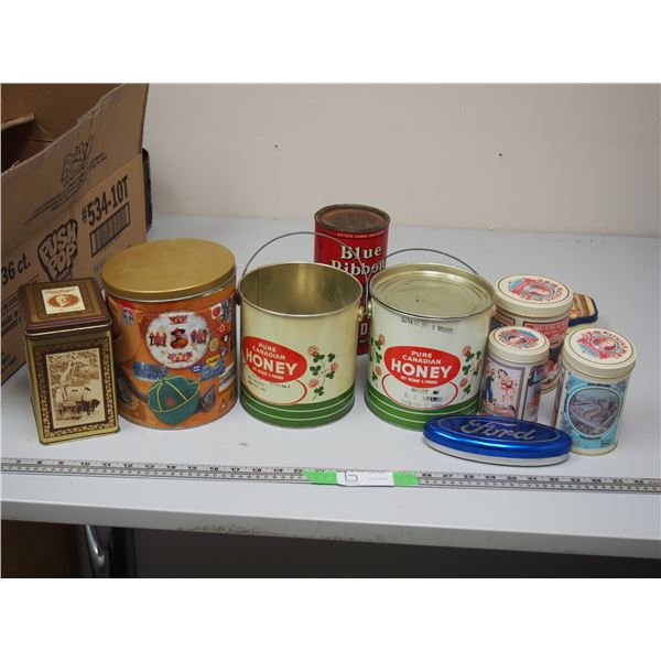 Vintage Honey Tins plus Collector Tins